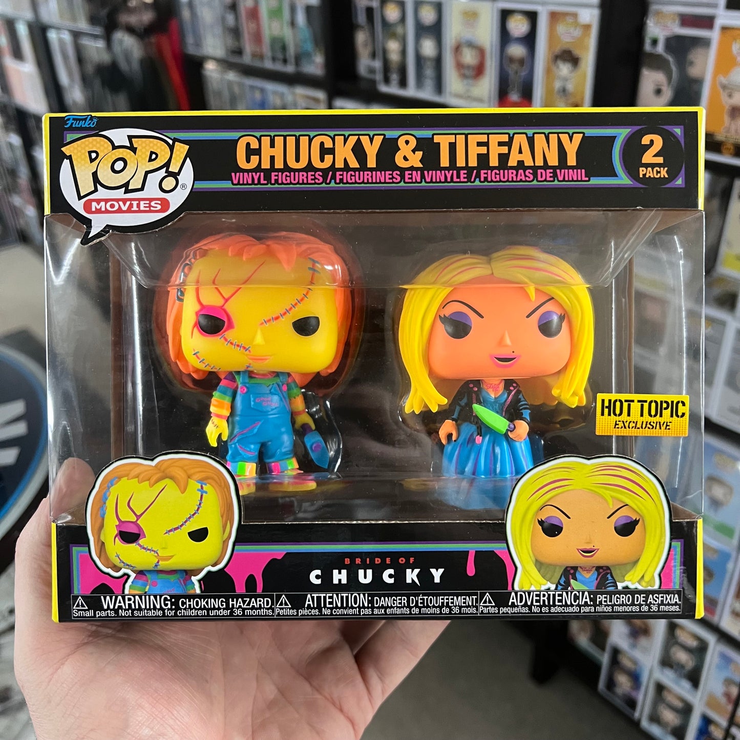 Child's Play Chucky & Tiffany *Blacklight* 2pk